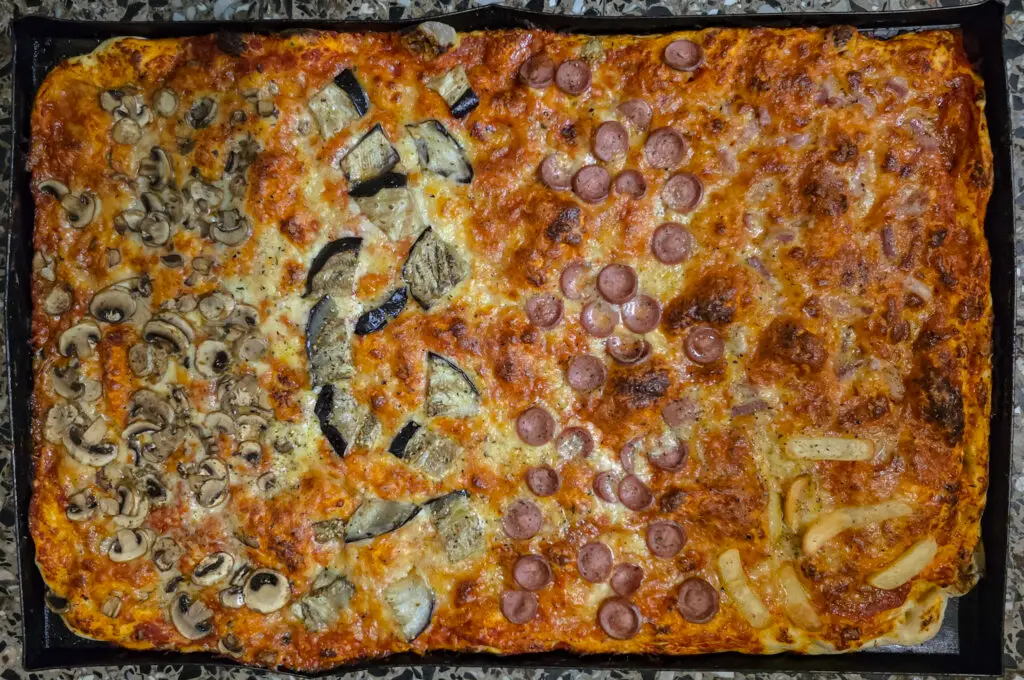teglia di pizza artigianale